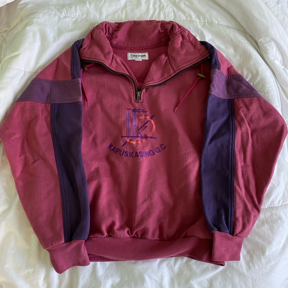 Vintage quarter zip Kapuskasing golf sweater